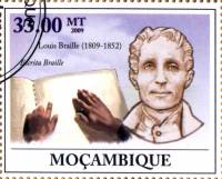(№2009-3431) Марка Мозамбик 2009 год "200-летию Луи Брайля 18091852", Гашеная