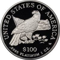 (2003w) Монета США 2003 год 100 долларов    PROOF