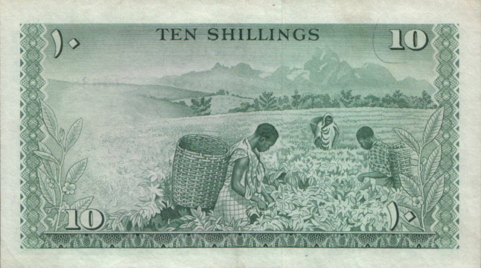 (№1966P-2a) Банкнота Кения 1966 год &quot;10 Shillings&quot;