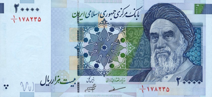 (,) Банкнота Иран 2003 год 20 000 риалов &quot;Рухолла Хомейни&quot;   UNC