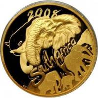 (№2008km450) Монета Южная Африка 2008 год 100 Rand (Природы - Слоны)