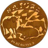 (№1997km208) Монета Южная Африка 1997 год frac14; Ounce (Натура - Буффало)