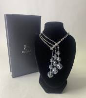 Подвеска на цепочке колье Preciosa хрусталь Чехия в подарочной коробке 