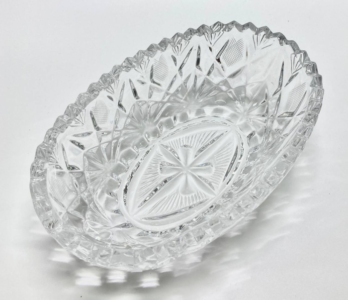 Салатник ладья, хрусталь, СССР