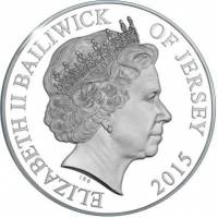 (№2015) Монета Джерси 2015 год 10 Pounds (Долгоправящий Монарх)