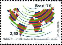 (№1979-1737) Марка Бразилия 1979 год "Телеком-79", Гашеная