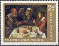 (1968-036) Марка Венгрия "Завтрак"    Картины из музея изобразительных искусств, Будапешт II Θ