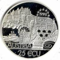 (№1998) Монета Австрия 1998 год 25 Ecu (Йозеф Гайдн 1732 - 1809)