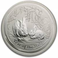 (№2011km1480) Монета Австралия 2011 год 300 Dollars (Год кролика)