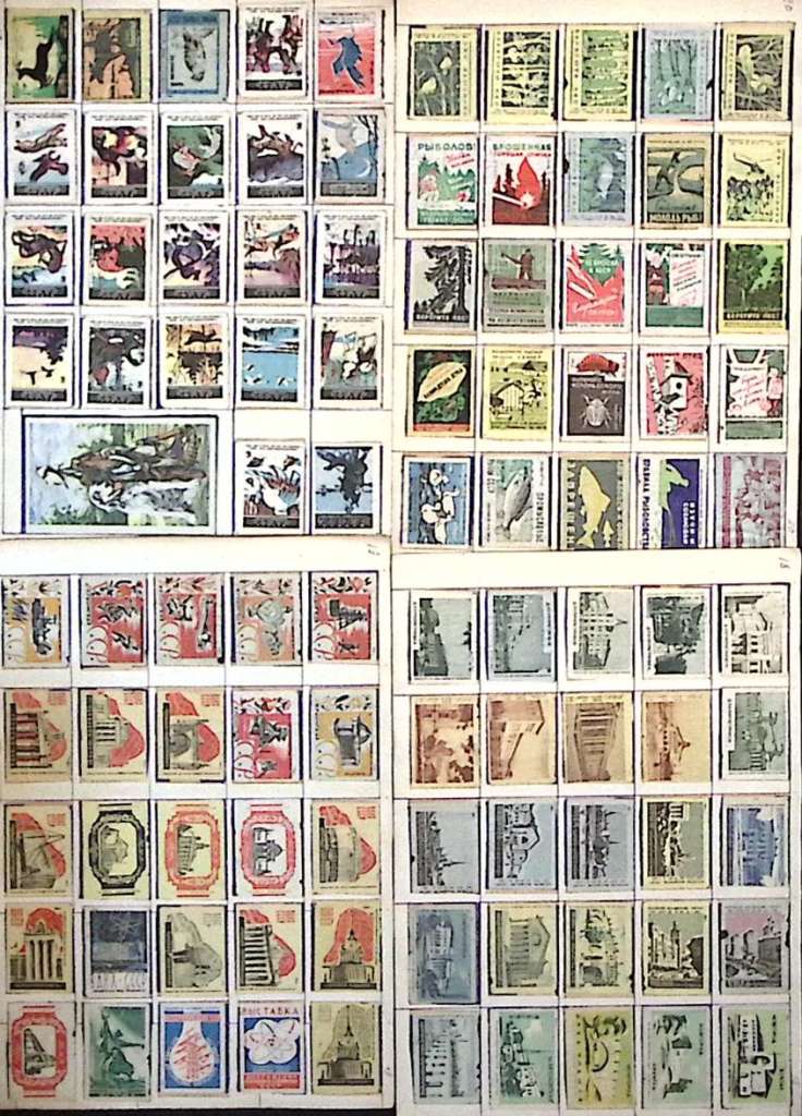 Набор спичечных этикеток, разные темы (16 альбомных листов)