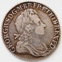 () Монета Великобритания 1723 год 1  ""   Биметалл (Серебро - Ниобиум)  AU