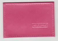 Обложка для проездного, Натуральная блестящая кожа, Фуксия наплак