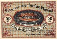 (№1921) Банкнота Германия 1921 год "50 Pfennig"