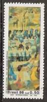 (№1986-2184) Марка Бразилия 1986 год "Международный Год Мира", Гашеная