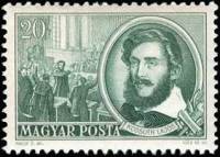 (1952-009) Марка Венгрия "Лайош Кошут"    Борцы за свободу 1848 года III Θ