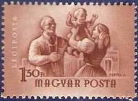 (1954-018) Марка Венгрия "Детский врач"    Международный женский день 8 Марта III Θ