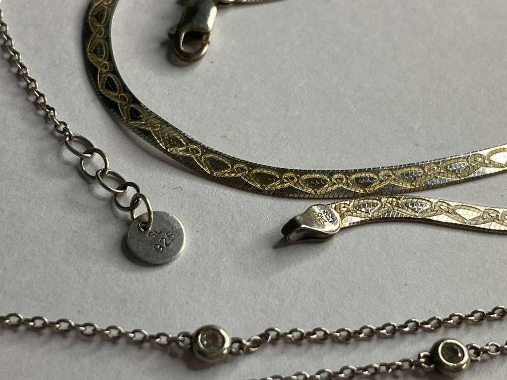 Цепочка 2 шт серебро 925 пр