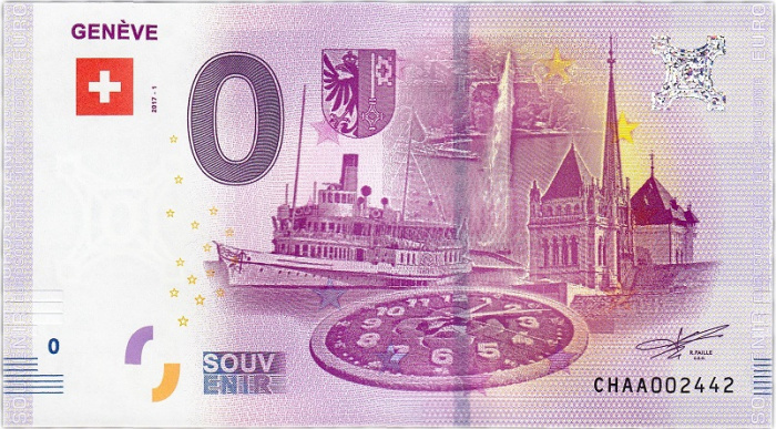 (2017) Банкнота Европа 2017 год 0 евро &quot;Женева&quot;   UNC