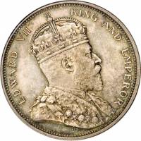 (№1907km26) Монета Стрейтс Сетлментс 1907 год 1 Dollar (Юань)