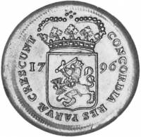 (№1796km10.2) Монета Нидерланды 1796 год 1 Rijksdaalder (Серебро Дукат)