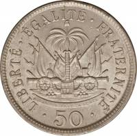 (№1907km56) Монета Гаити 1907 год 50 Centimes