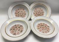 Тарелки суповые красный фарфорист 4 шт 