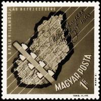 (1963-056) Марка Венгрия "Линии электропередач"    Электрификация сельских районов Венгрии III Θ