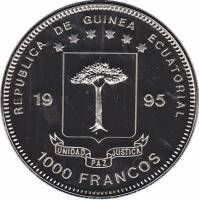 () Монета Экваториальная Гвинея 1995 год 1000 франков КФА ""   PROOF