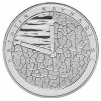 () Монета Турция 2009 год 50 лир ""  Биметалл (Серебро - Ниобиум)  PROOF