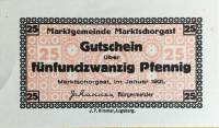 (№1921) Банкнота Германия 1921 год "25 Pfennig"