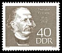 (1969-010) Марка Германия (ГДР) "Теодор Фонтане"    Известные личности III Θ