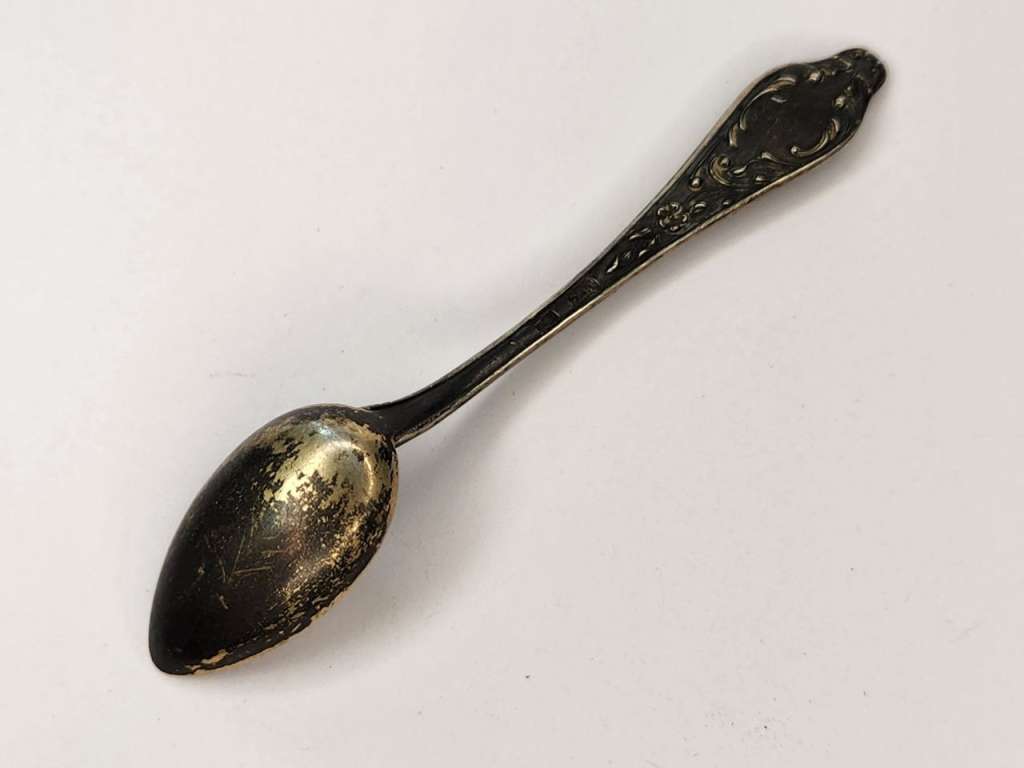 Ложечка для соли специй серебро 875 пробы