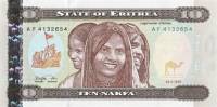 Банкнота Эритрея 1997 год 10 накфа Жители   UNC
