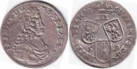 1696 Монета Германия (Пруссия) 1696 год 3 гроша Фридрих III  Серебро Ag 500  VF
