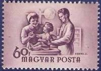 (1954-016) Марка Венгрия "Обследование ребенка"    Международный женский день 8 Марта III Θ