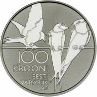 () Монета Эстония 2008 год 100 крон ""   PROOF