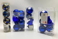 Ёлочные игрушки синие 4 набора