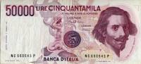  Банкнота Италия 06.02.1984 год 50 000     UNC