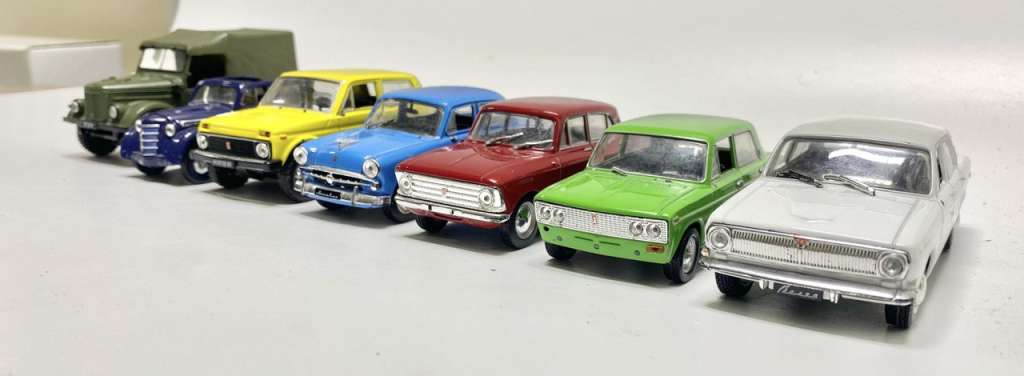 Модели автомобилей ДеАгостини 1:43 7 шт 