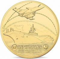 (№2016) Монета Франция 2016 год 50 Euro (Ле-Шарль-де-Голль)