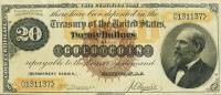 (№1882P-259b.2) Банкнота США 1882 год "20 Dollars"