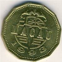 (№1993km71) Монета Макао 1993 год 20 Avos