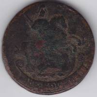 1766, ММ Монета Россия 1766 год 2 копейки  Медь  VF