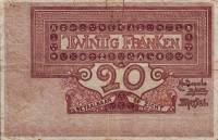 (№1914P-76) Банкнота Бельгия 1914 год "20 Francs"