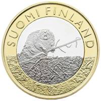 (039) Монета Финляндия 2015 год 5 евро "Сатакунта" 2. Диаметр 27,25 мм Биметалл  UNC