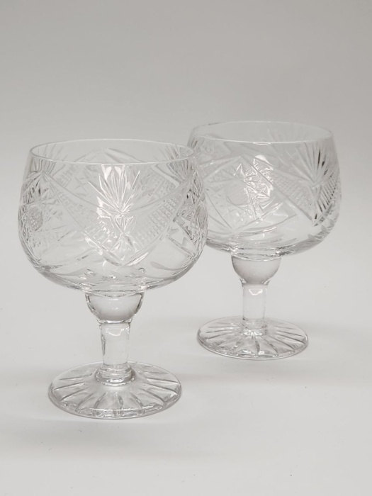 Бокалы 2 шт хруталь широкие красивые праздничные