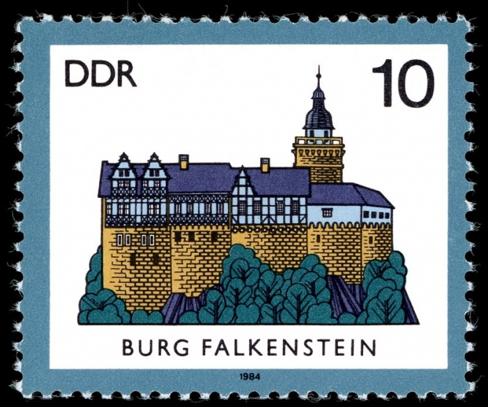 (1984-073) Марка Германия (ГДР) &quot;Замок Фалькенштейн (12 век)&quot;    Дворцы и сады II Θ