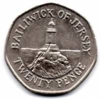 (№1983km66) Монета Джерси 1983 год 20 Pence