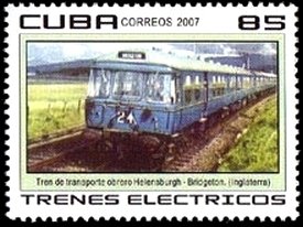 (№4892) Марка Куба 2007 год &quot;HelensburghBridgeton поезд Великобритания&quot;, Гашеная