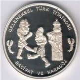 () Монета Турция 2000 год 7500000  ""   Биметалл (Серебро - Ниобиум)  AU